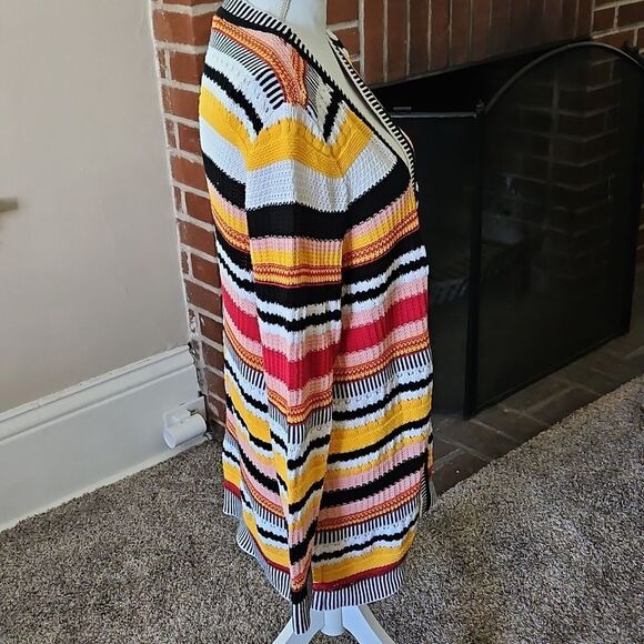 Peck & Peck Red Open Cardigan Sweater - Picture 2 of 8